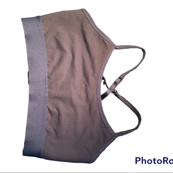 Tory Sport 2 Tone Blue Sports Bra with Adjustable Crossed Spaghetti Straps Small - Picture 5 of 9